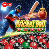Cricket Ball Roulette live wheel cover art on 888 game